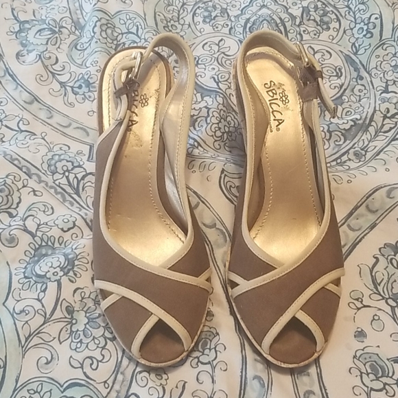 Cork sling-back wedges - Picture 2 of 6